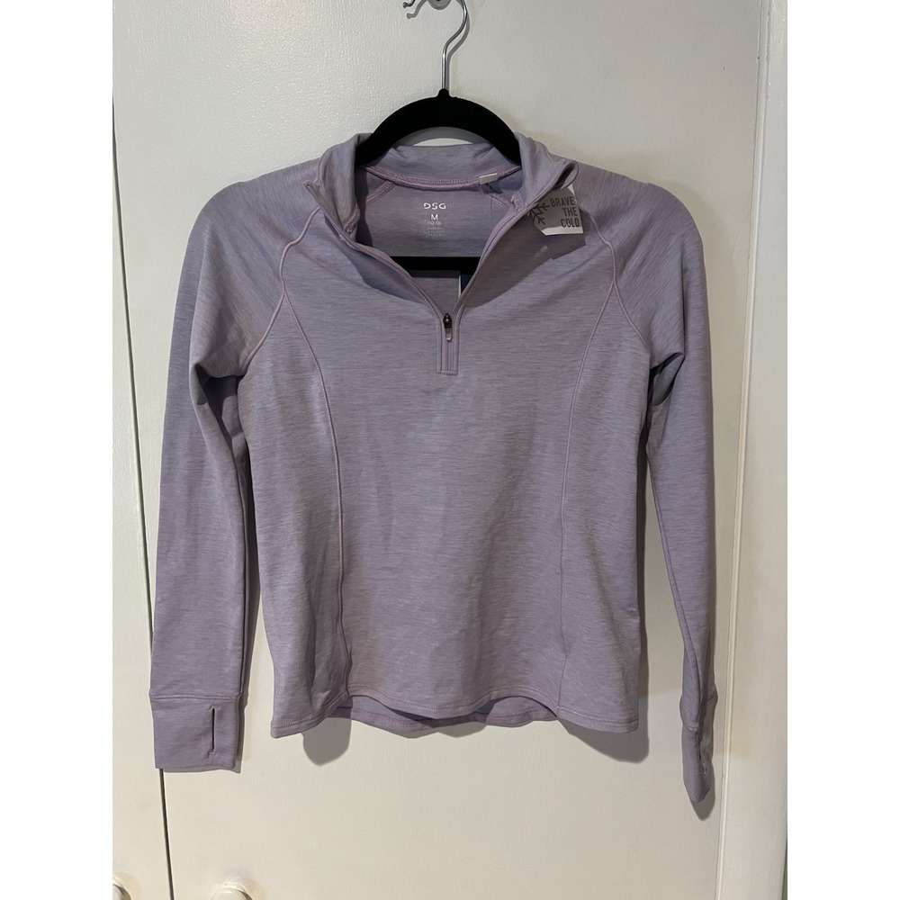 DSG Girls Medium Cold Weather Compression Lavender 1/4 Zip‎ Long Sleeve NWT